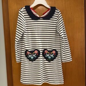 Cute navy stripe dress size 4T never worn!